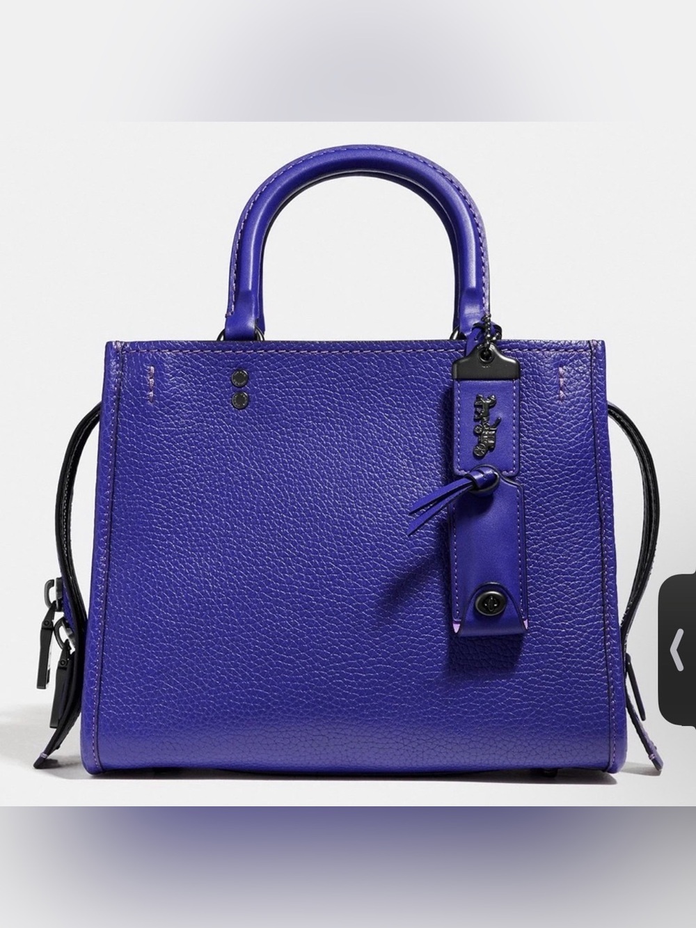 COACH 1941 X Disney Purple Pebble Leather Rogue 25 Satchel Shoulder Bag RARE